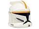 invID: 347316573 P-No: 61189pb04  Name: Minifigure, Headgear Helmet SW Clone Trooper with Holes, Orange Stripe Pattern