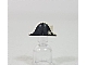 invID: 350077607 P-No: 2528pb02  Name: Minifigure, Headgear Hat, Pirate Bicorne with Cockade on Black Scalloped Background Pattern