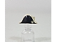 invID: 350077778 P-No: 2528pb02  Name: Minifigure, Headgear Hat, Pirate Bicorne with Cockade on Black Scalloped Background Pattern