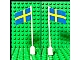 invID: 351609122 P-No: 776p02  Name: Flag on Flagpole, Wave with Sweden Pattern - No Bottom Lip