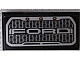 invID: 353629730 P-No: 87079pb0271  Name: Tile 2 x 4 with Silver 'FORD' Truck / Car Honeycomb Grille on Black Background Pattern (Sticker) - Set 75875
