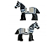 invID: 353667665 P-No: 4493c01pb06  Name: Horse, Prince of Persia with Black and White Eyes, White Pupils and Sand Blue and Gold Bridle and Persian Blanket Pattern (Aksh)