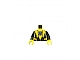invID: 355575007 P-No: 973pb1865c01  Name: Torso Suit Serrated with Muscles Outline and White Sinestro Logo Pattern / Black Arms / Yellow Hands