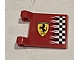 invID: 355635937 P-No: 2335pb014  Name: Flag 2 x 2 Square with Ferrari Logo and Checkered Pattern on Both Sides (Stickers) - Sets 8123 / 8375 / 8389 / 8672