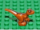 invID: 357850324 P-No: 37829pb01  Name: Dinosaur Baby Standing with Reddish Brown Back, Dark Brown Stripes, and Yellow Eyes Pattern