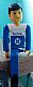 invID: 359540869 M-No: tech005  Name: Technic Figure Blue Legs, White Top with Blue Technic Logo, Blue Arms