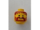 invID: 359734786 P-No: 3626apb05  Name: Minifigure, Head Standard Grin with Dark Red Messy Hair, Moustache, and Vertical Lines Beard Pattern - Solid Stud