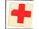 invID: 359789957 P-No: 3070apb01  Name: Tile 1 x 1 without Groove with Red Cross Pattern (Sticker) - Sets 363-1 / 460-1 / 555-1 / 653-1