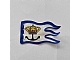 invID: 360261714 P-No: x376px5  Name: Cloth Flag 8 x 5 Wave with Blue Border and Crown and Anchor Pattern