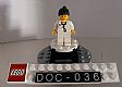 invID: 360332758 M-No: doc036  Name: Doctor - Lab Coat Stethoscope and Thermometer, White Legs, Reddish Brown Female Ponytail Hair, Dual Sided Head
