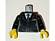 invID: 362481836 P-No: 973pb0322c01  Name: Torso Suit with 2 Buttons, Gray Sides, Gray Centerline and Tie Pattern / Black Arms / Yellow Hands