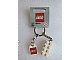 invID: 363077849 G-No: 852100  Name: 2 x 4 Brick - White Key Chain with Lego Logo Tile, Modified 3 x 2 Curved with Hole