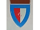 invID: 363164909 P-No: 3846p47  Name: Minifigure, Shield Triangular  with Red and Gray Halves and Blue Border Pattern