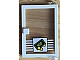 invID: 363806066 P-No: 73435c01pb05  Name: Door 1 x 4 x 5 Right with Trans-Clear Glass and Bill & Coins Pattern (Sticker) - Set 1490