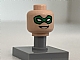 invID: 364165068 P-No: 3626bpb0029  Name: Minifigure, Head Male Green Eye Mask with Eye Holes and Smile Pattern - Blocked Open Stud