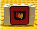 invID: 364209336 P-No: BA006pb06  Name: Stickered Assembly 4 x 1 x 3 with Fire Logo Badge Pattern (Sticker) - Set 6571 - 3 Brick 1 x 4
