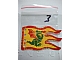 invID: 365840485 P-No: x376px1a  Name: Cloth Flag 8 x 5 Wave with Red Border and Green Dragon Pattern - Double-Sided Print