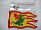 invID: 366137070 P-No: x376px1  Name: Cloth Flag 8 x 5 Wave with Red Border and Green Dragon Pattern - Single-Sided Print