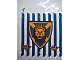invID: 366148541 P-No: x58px1  Name: Cloth Hanging 16 x 16 with Blue Stripes and Lion Head Shield Pattern