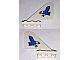 invID: 366585371 P-No: 3587pb01  Name: Tail with Rounded Top with Blue Eagle Pattern on Both Sides (Stickers) - Sets 6345 / 6615