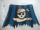 invID: 366800216 P-No: sailbb32  Name: Cloth Sail 27 x 18 with Black and Blue Stripes, Skull and Cutlass Pattern, Tatters
