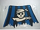 invID: 366800245 P-No: sailbb32  Name: Cloth Sail 27 x 18 with Black and Blue Stripes, Skull and Cutlass Pattern, Tatters