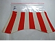 invID: 366952772 P-No: sailbb35  Name: Cloth Sail 31 x 14 Bottom Recurved with Red Stripes Pattern
