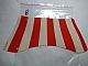 invID: 366952799 P-No: sailbb35  Name: Cloth Sail 31 x 14 Bottom Recurved with Red Stripes Pattern