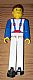 invID: 367793982 M-No: tech006  Name: Technic Figure White Legs, White Top with Blue Suspenders Pattern, Blue Arms