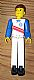 invID: 367798498 M-No: tech003  Name: Technic Figure White Legs, White Top with Red Stripes Pattern, Blue Arms (Skier)