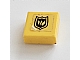 invID: 368663553 P-No: 3070pb054  Name: Tile 1 x 1 with Black Fire Logo Badge Pattern (Sticker) - Set 7240