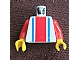 invID: 370605800 P-No: 973p01c02  Name: Torso Vertical Striped Red/Blue Pattern / Red Arms / Yellow Hands
