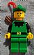 invID: 372517641 M-No: cas321  Name: Forestman - Black, Green Hat, Red Feather, Quiver