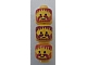 invID: 372831005 P-No: 3626apb05  Name: Minifigure, Head Standard Grin with Dark Red Messy Hair, Moustache, and Vertical Lines Beard Pattern - Solid Stud