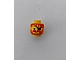 invID: 372845133 P-No: 3626bpx123  Name: Minifigure, Head Standard Grin with Dark Red Messy Hair, Moustache, and Vertical Lines Beard, Black Eye Patch Pattern - Blocked Open Stud