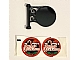 invID: 373604427 P-No: 13459pb006  Name: Road Sign Round on Pole with Flat Top Attachment with 'Santa's Workshop', Candy Cane, Santa Hat and Holly Pattern on Both Sides (Stickers) - Set 10245