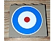 invID: 374152224 P-No: 60581pb052  Name: Panel 1 x 4 x 3 with Side Supports - Hollow Studs with Blue Circle and Red Dot (British Roundel) Pattern (Sticker) - Set 10226
