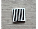 invID: 374311350 P-No: 3068p07  Name: Tile 2 x 2 with Black Grille with 7 Lines Pattern