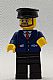 invID: 374343577 M-No: trn223  Name: Dark Blue Suit with Train Logo, Black Legs, Black Hat, Beard and Glasses