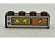 invID: 371593755 P-No: 3066pb002  Name: Brick 1 x 4 without Bottom Tubes with Alien Spaceships on Monitor Pattern (Sticker) - Set 7648