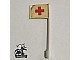 invID: 374775224 P-No: 3596pb23  Name: Flag on Flagpole, Straight with Red Cross Pattern on Both Sides (Stickers) - Sets 363-1 / 555-1