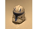 invID: 375223048 P-No: 11217pb02  Name: Minifigure, Headgear Helmet SW Clone Trooper (Phase 2) with Captain Rex Blue and Tan Markings and Dark Bluish Gray Tally Marks Pattern