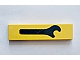 invID: 375892546 P-No: 2431px7  Name: Tile 1 x 4 with Black Spanner Wrench Pattern