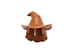 invID: 376232890 P-No: 20606pb02  Name: Minifigure, Hair Combo, Hair with Hat, Mid-Length Scraggly with Molded Dark Orange Floppy Witch Hat Pattern