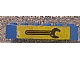 invID: 376784742 P-No: 3009pb064  Name: Brick 1 x 6 with Black Wrench on Yellow Background Pattern (Sticker) - Set 6363