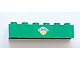 invID: 377763408 P-No: 3009pb138  Name: Brick 1 x 6 with Box and Arrows and Globe on Green Background Pattern (Sticker) - Set 7633
