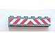 invID: 377764351 P-No: 3009pb180  Name: Brick 1 x 6 with Red and White Danger Stripes Pattern (Sticker) - Set 60061