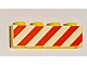 invID: 378082282 P-No: 3010p15  Name: Brick 1 x 4 with Red Danger Stripes on Printed White Background Pattern