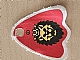 invID: 378950802 P-No: x375pb01  Name: Minifigure Cape Cloth, Round Lobes with Royal Knights Lion Head Pattern