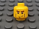 invID: 379704209 P-No: 3626cpb0204  Name: Minifigure, Head Male Brown Eyebrows, White Pupils, Vertical Cheek Lines, Chin Dimple Pattern - Hollow Stud